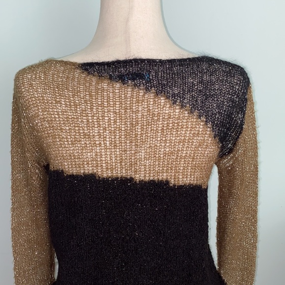 Alice + Olivia Opal Metallic Crewneck Sweater - S - Picture 10 of 15